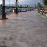 Pavimento de hormigón impreso. Modelo La Manta con cenefas