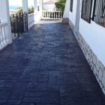 Pavimento de hormigón impreso. Modelo Piedra Sillar